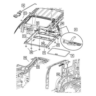 Mopar® - Front Driver Side Sunroof Drain Hose