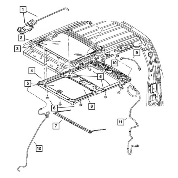 Mopar® - Sunroof Drain Hose