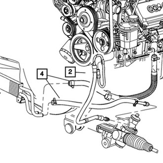 Mopar® - Power Steering Pressure Line Hose Assembly