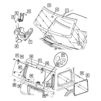 Jeep OE - Rear Left Liftgate Glass Hinge
