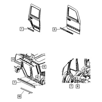 Jeep OE - Left Roof Panel Weatherstrip
