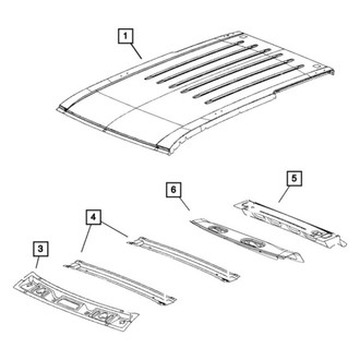 Mopar® 55369441AA - Rear Roof Bow