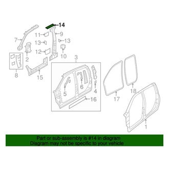 Ram OE - Right Roof Side Rail Reinforcement