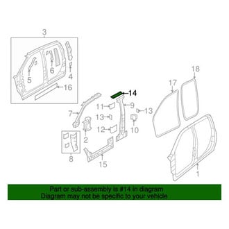 Mopar® - Right Roof Rail Reinforcement