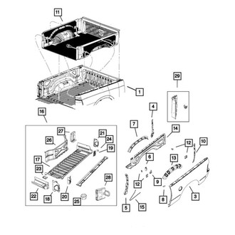 Mopar® - Truck Bed Panel Brace
