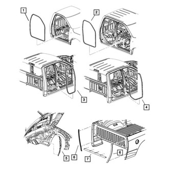 Dodge OE - Lower Truck Bed Panel Seal