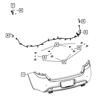 Dodge OE - Rear Blind Spot Detection System Warning Sensor