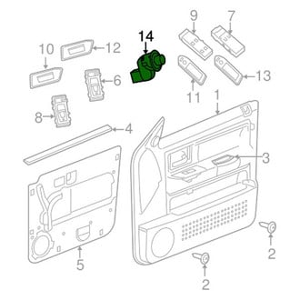 Dodge OE - Front Left Door Mirror Switch