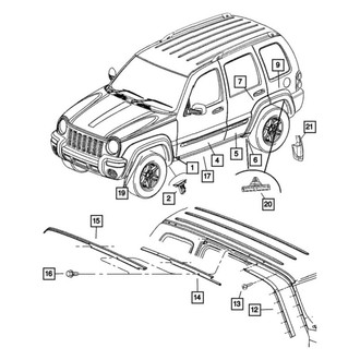Jeep OE - Front Left Body Trim Molding