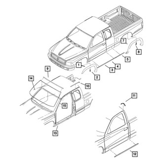 Dodge OE - Rear Right Wheel Arch Molding