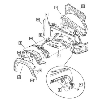 Jeep OE - Front Right Wheel Arch Molding