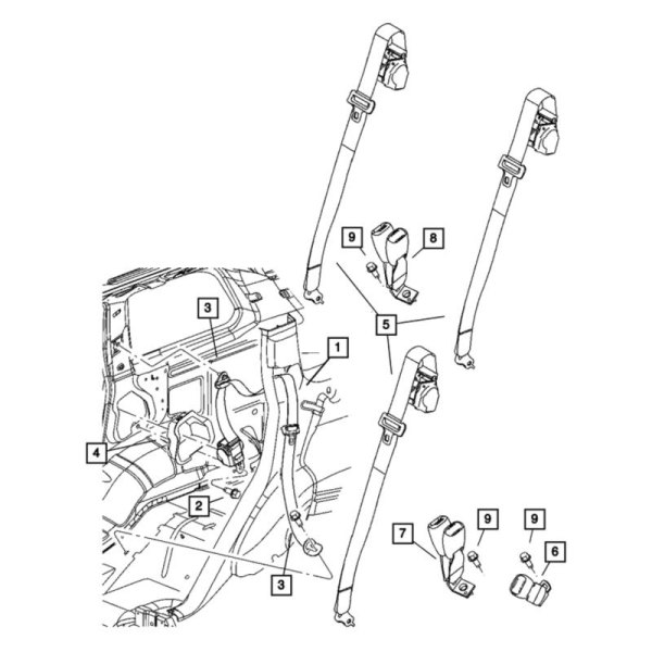 Seat Belt Lap and Shoulder Belt