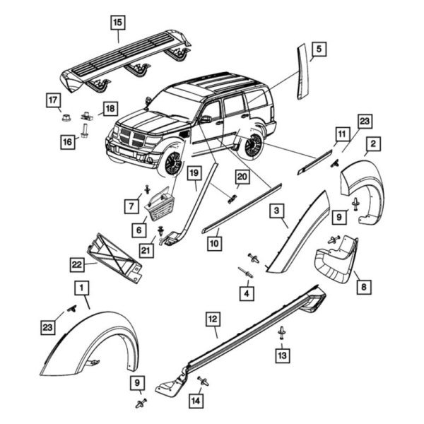 Mopar® - Fender Molding