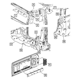 Mopar® 5KP66XDVAD - B Pillar Molding