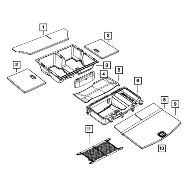 Floor Storage Compartment Lid