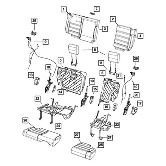 Jeep OE - Rear Left Seat Back Cushion Cover