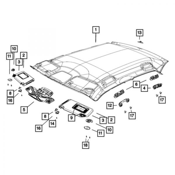 Mopar® - Driver Side Sun Visor