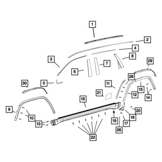 Mopar® - Wheel Flare Molding