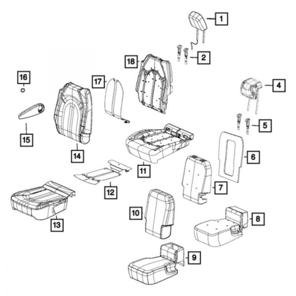 Mopar® - Second Row Headrest