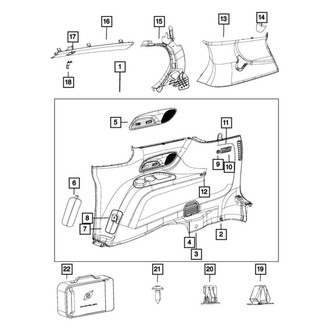 Chrysler OE - Right Lower Body D-Pillar Trim Panel
