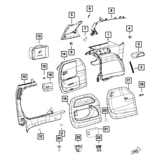 Mopar® - Rear Driver Side Interior Quarter Panel Trim Panel Insert