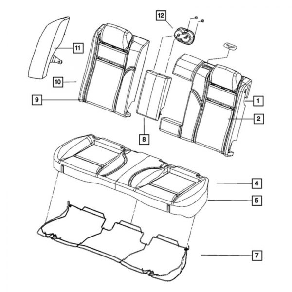 Mopar® - Seat Back Cover