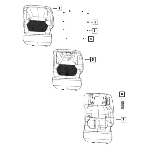 Mopar® - Front Rear Seat Back Panel