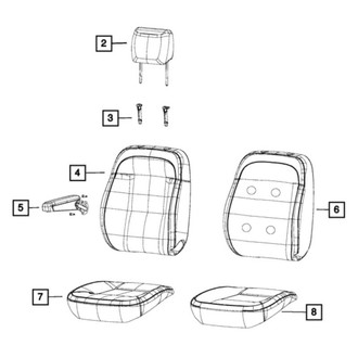 Ram OE - Front Left Seat Back Cushion Cover