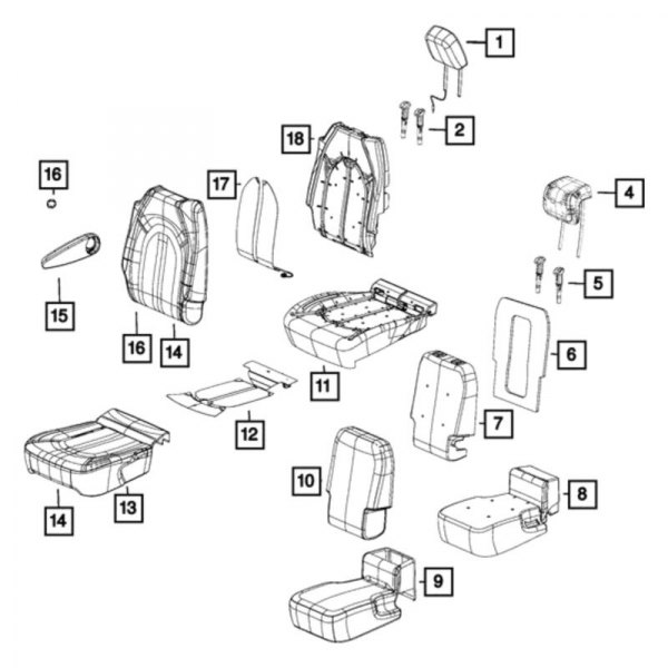 Mopar® - Second Row Headrest