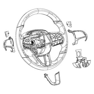 Dodge OE - Left Upper Steering Wheel Trim