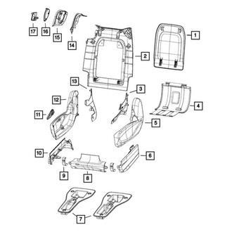 Mopar® - Passenger Side Seat Release Bezel