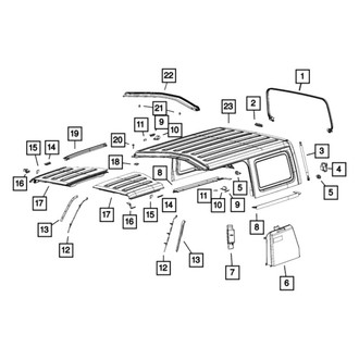 Mopar® - Targa Top Driver Side Roof Panel