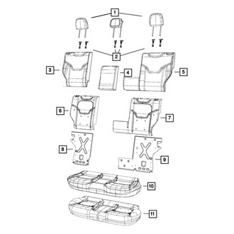 Jeep OE - Rear Left Inner Headrest