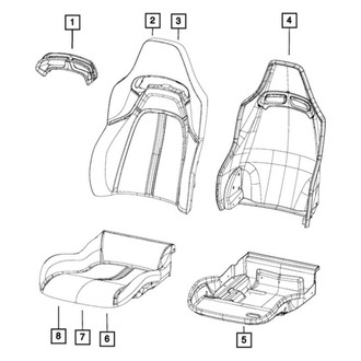 Dodge OE - Left Seat Back Cushion Cover