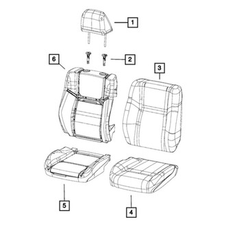 Chrysler OE - Front Right Seat Back Cushion Cover