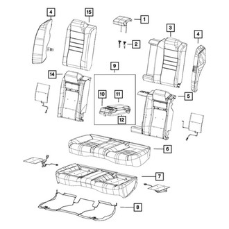 Chrysler OE - Rear Seat Cover