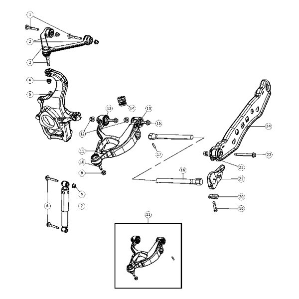 Mopar® - Front Driver or Passenger Side Shock Absorber