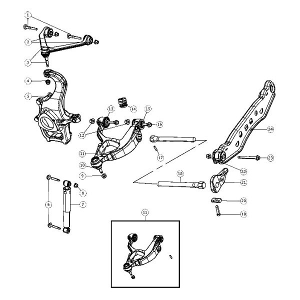 Mopar® - Front Driver or Passenger Side Shock Absorber