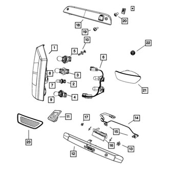 Mopar® - Rear License Plate Light Wiring Harness