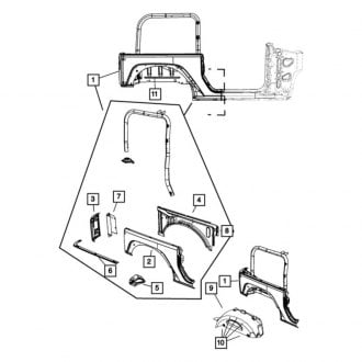 Jeep Wrangler OEM Quarter Panels & Parts | Rear & Front — CARiD.com