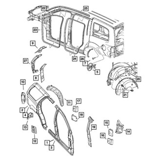 Mopar® - Rear Passenger Side Quarter Panel