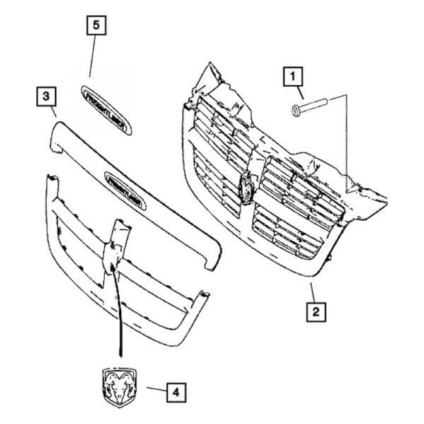 Mopar Aa Front Ram Head Medallion