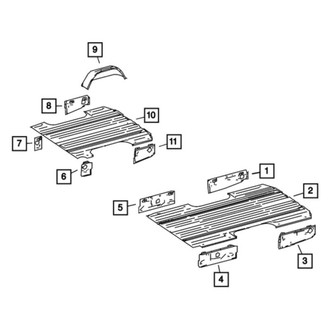 Dodge OE - Right Quarter Panel Splash Shield