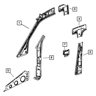 Dodge OE - Front Left Fender Rail Reinforcement