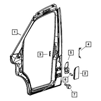 Dodge OE - Left Fuel Filler Door