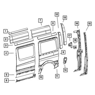 Dodge OE - Front Left Wheel Housing Side Panel