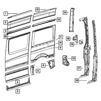Dodge OE - Rear Right Wheel Housing Side Panel