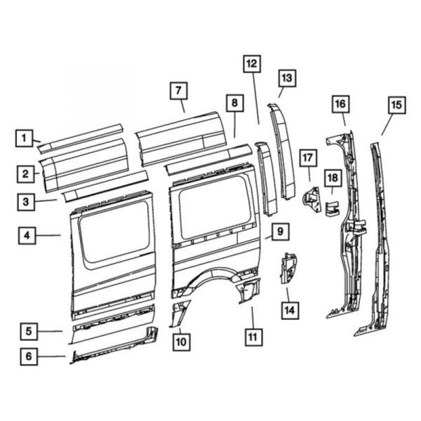 Mopar® - Wheel Housing Side Panel