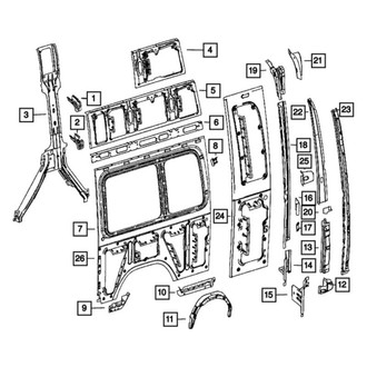 Dodge OE - Left Wheel Housing Side Panel
