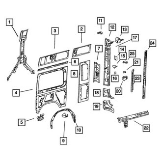 Dodge OE - Right Wheel Housing Side Panel